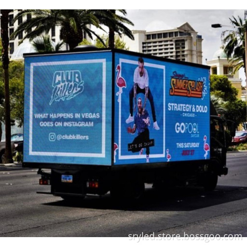 High-Brightness Outdoor LED Van Advertising Screens: P4, P5, and P6 Truck Displays for Mobile Digital Billboards